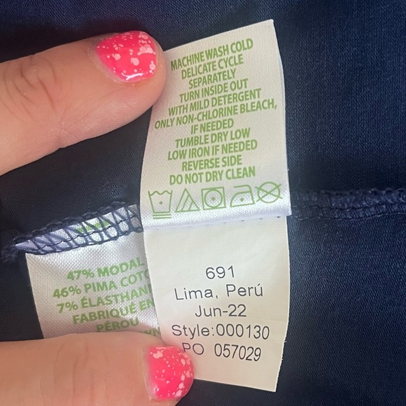 Lilly Pulitzer Finn Top Long Sleeve Multi Take Me To The Sea Size XS - Picture 8 of 8